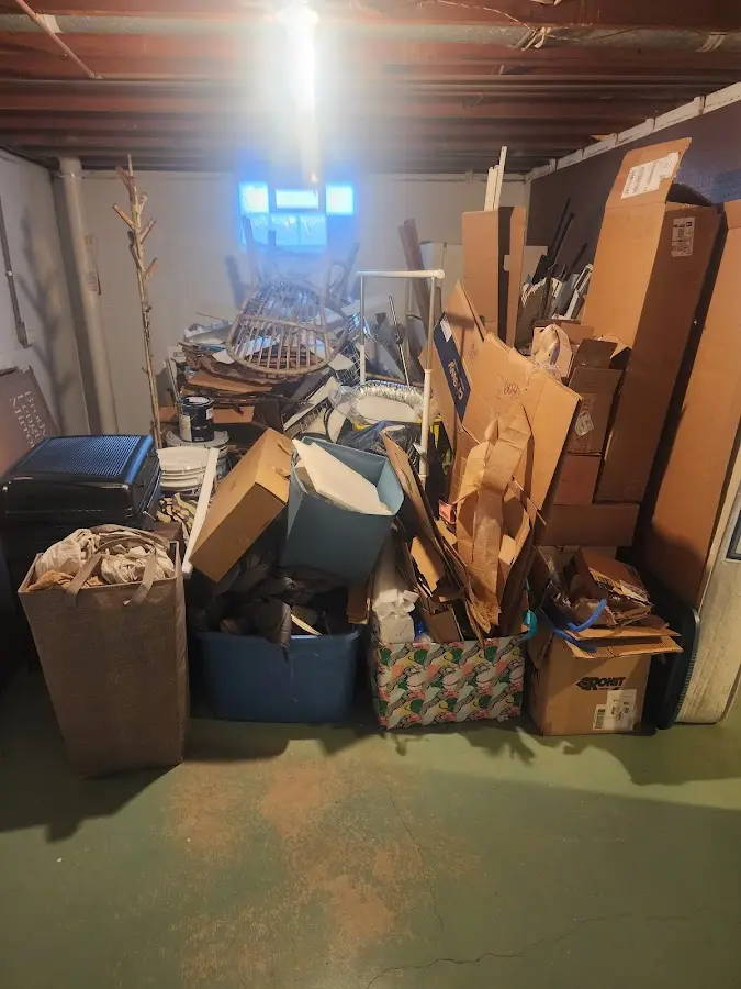 Roll-off dumpster container at job site for 8 Yard Dumpster Rental in Sarasota Springs